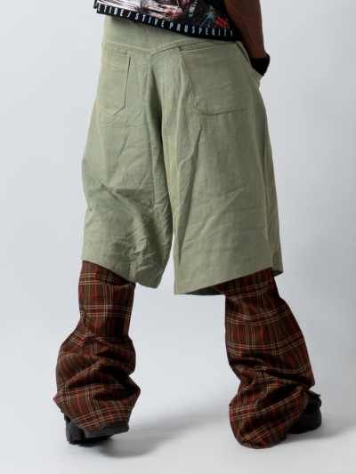 Double layer denim pant