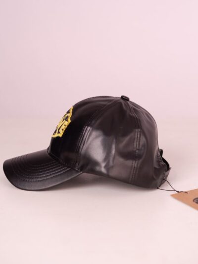 Dwave Sheep Leather Cap – Bold Black Edition - Image 3